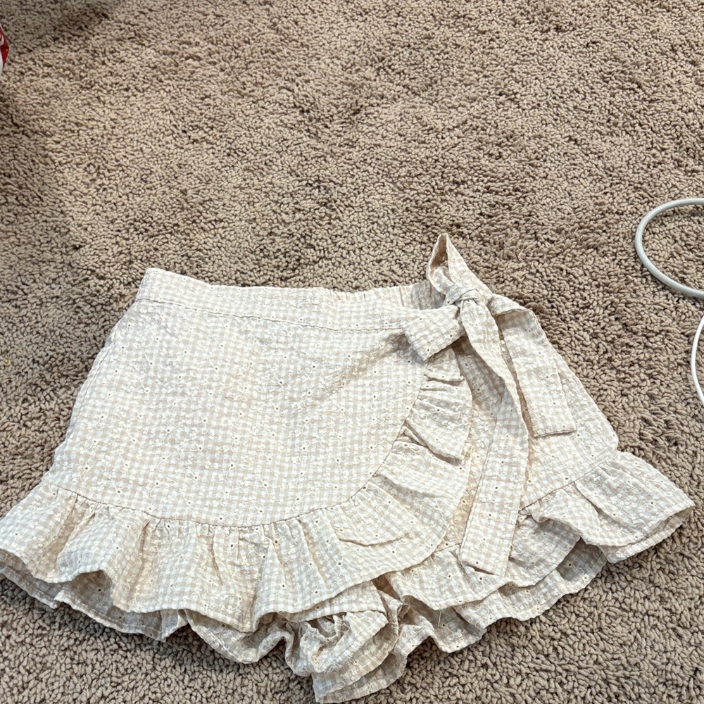 ILLA ILLA eyelet ruffle skort